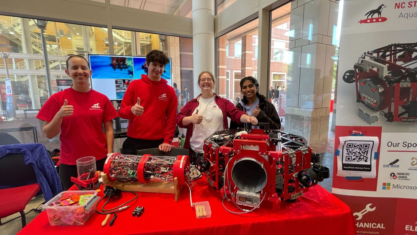 Seawolf VIII and AquaPack members at the NC State Engineering Open House