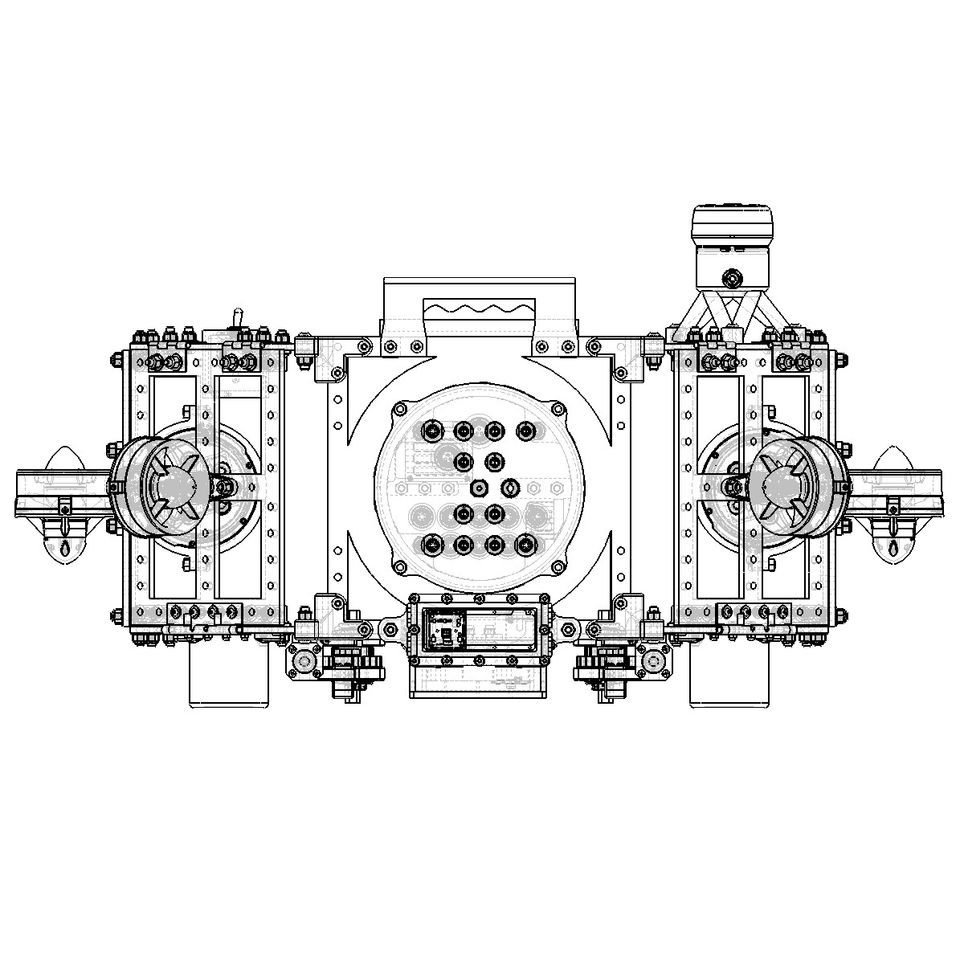 Front view of SeaWolf VIII, the latest iteration of the SeaWolf AUV platform