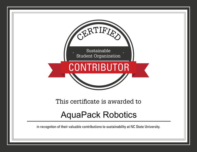 Sustainable Student Org Certificate